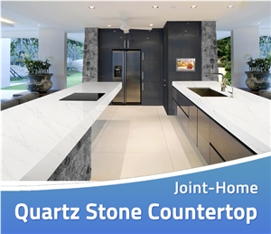 Glacier White Quartz Countertops with Sparkle