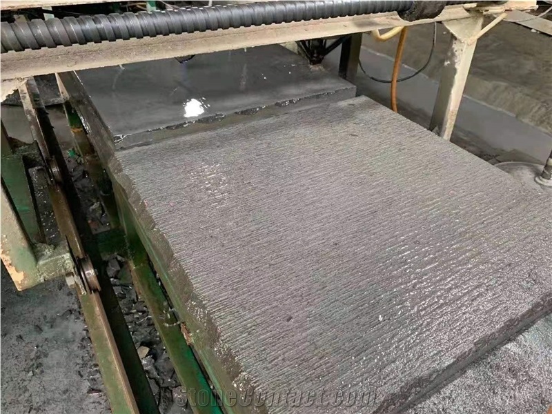 Hainan Black Lava Stone Wall Flooring Application