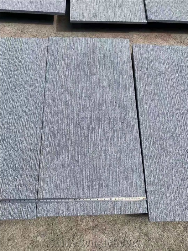 Hainan Black Lava Stone Wall Flooring Application