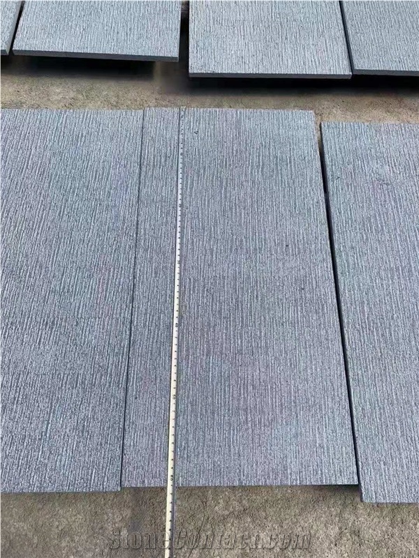 Hainan Black Lava Stone Wall Flooring Application