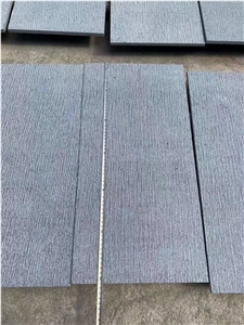 Hainan Black Lava Stone Wall Flooring Application