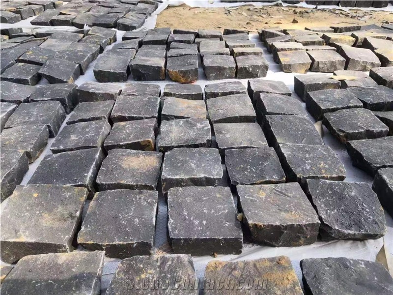 High Quality Black Granite Cube Floor Paver Stone