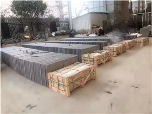 High Quality Old G654 Dark Grey Flamed Floor Tiles