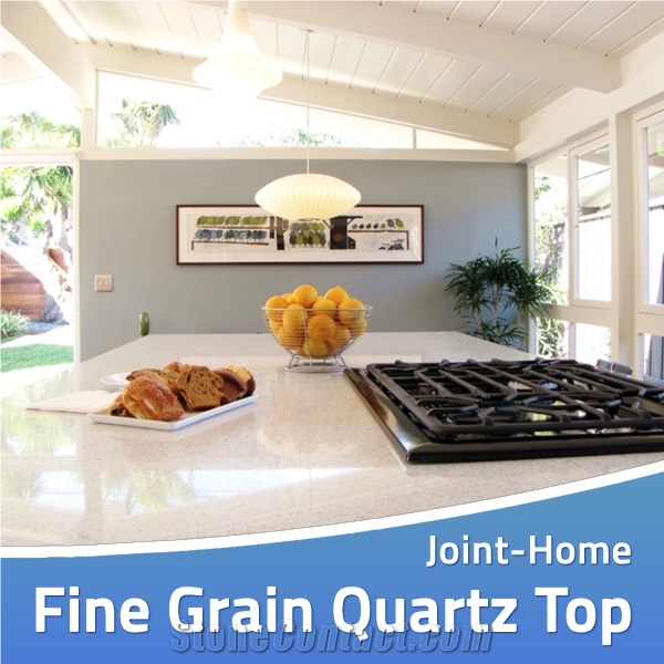 Holly White Crystal Quartz Stone Island Countertop