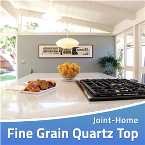 Holly White Crystal Quartz Stone Island Countertop