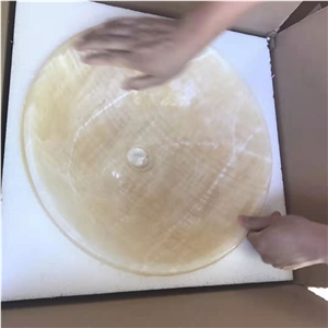Honey Onyx Round Sinks Nature Stone Wash Bowls Honey Onyx Round Sinks Nature Stone Wash Bowls