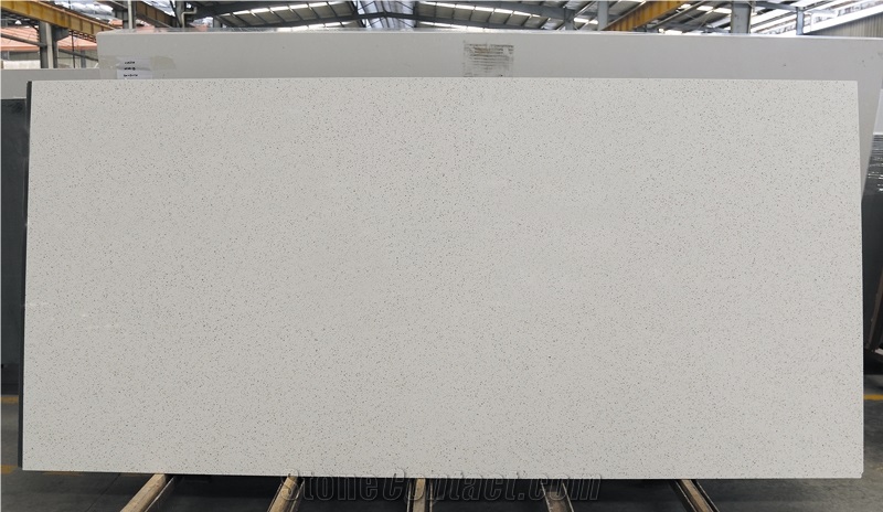 Jazz White Crystal Quartz Stone Island Countertops