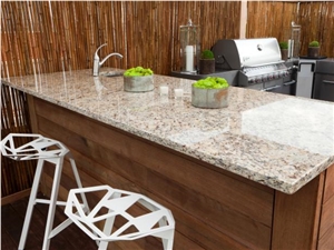 Manufactured Calacatta Nuvo Quartz Stone Desk Top