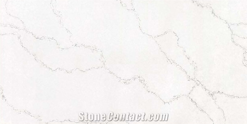 Modern Island White Quartz Kitchen Countertop