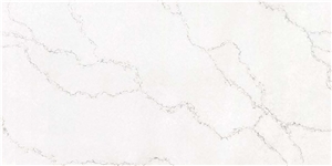Modern Island White Quartz Kitchen Countertop