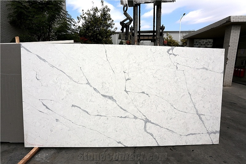 New Calacatta Calcutta Supreme Quartz Surface Slab