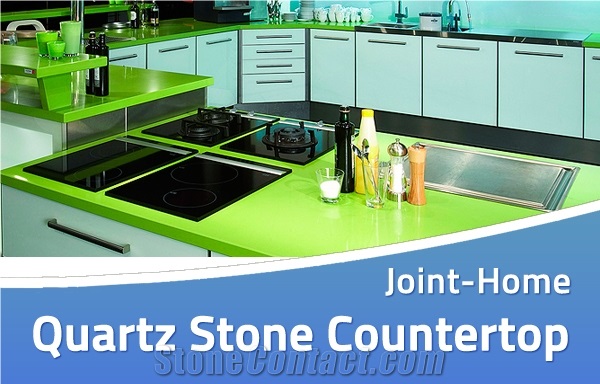 Pakistan Green Corian Quartz Stone Bar Countertops