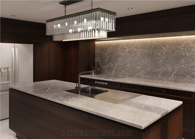 Pearl Jasmine Pulsar Peaceful Quartz Countertops