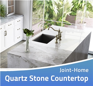 Piatra Calacatta Grey Quartz Kitchen Countertops