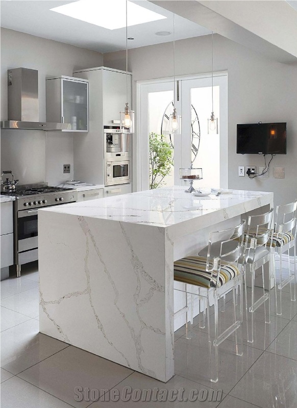 Pietra White Calacatta Verona Quartz Countertops
