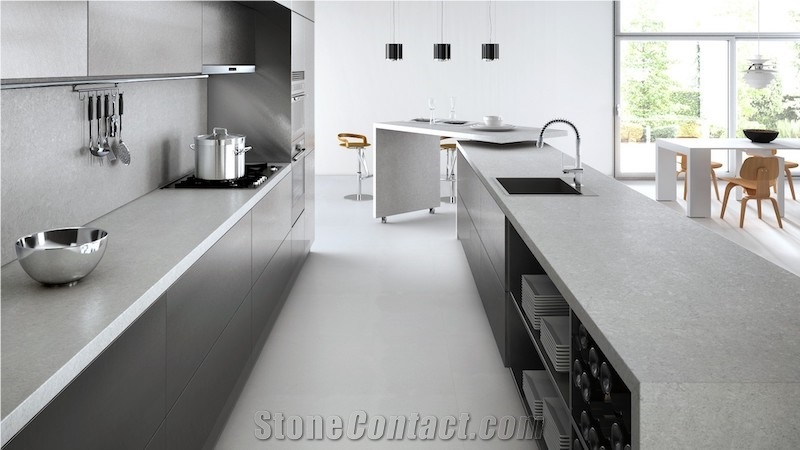 Popular New Best Grey Gray Light Dark Quartz Slabs