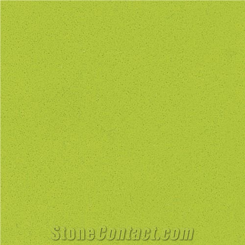 Pure Green Color Engineered Stone Quartz Slabs