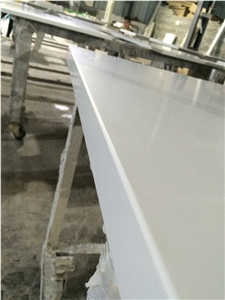 Pure White Quartz Stone Prefab Desk Countertops Pure White Quartz Stone Prefab Desk Countertops