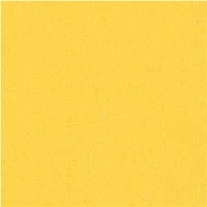 Pure Yellow Color Quartz Stone Slab Engineer Tile
