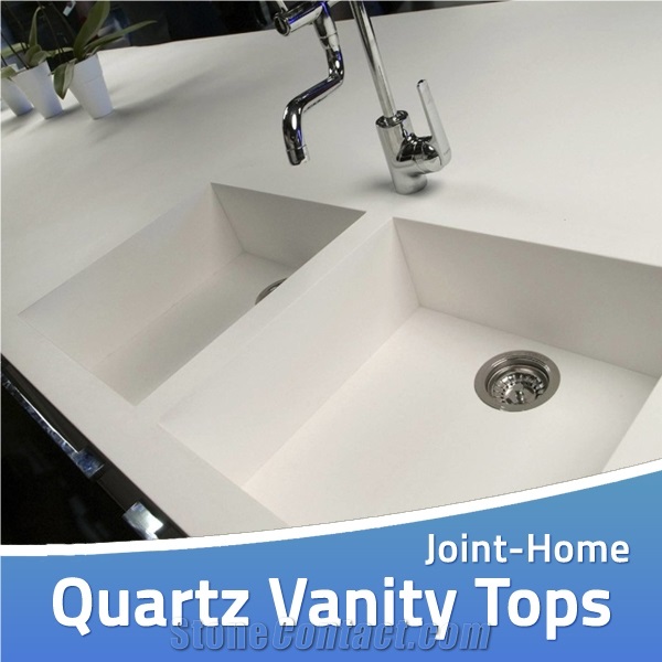Quartz Countertop Vanity Sink Bathroom Prefab Tops