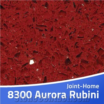 Quartz Stone Collection 8300 Aurora Rubini Slabs