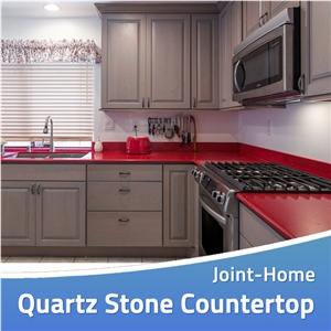 Rose Ivory Color Quartz Kitchen Worktop Countertop