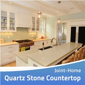 Rosso Levanto Quartz Prefab Island Bar Countertops