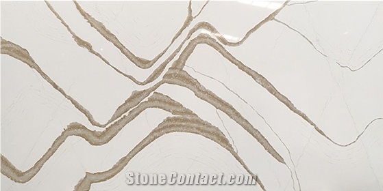 Silestone Eternal Calacatta Gold Suede Quartz Slab