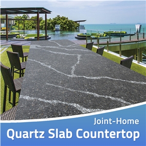 Sparkle Caesarstone Matte Black Quartz Countertops