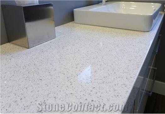 Sparkle Mirrior Shining Crystal Light Quartz Slab