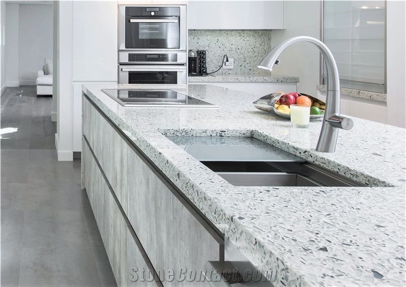 Sparkle Mirrior Shining Crystal Light Quartz Slab