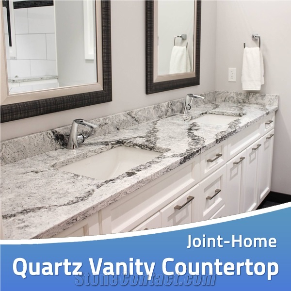 Steel Pietra Tundra Silver Grey Quartz Vanity Tops