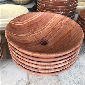 Stone Round Bathroom Modern Marble Sink Basin
