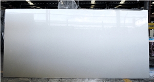 Travertino Pure White Artificial Stone Quartz Slab