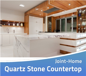 Unique Calacatta Trento Quartz Kitchen Countertops