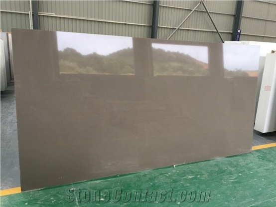 Unsui Compac Kenya Brown Quartz Stone Slab Sufaces