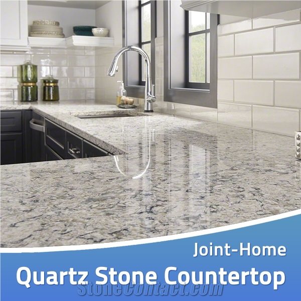 Viatera Lowes Gray Quartz Stone Kitchen Countertop