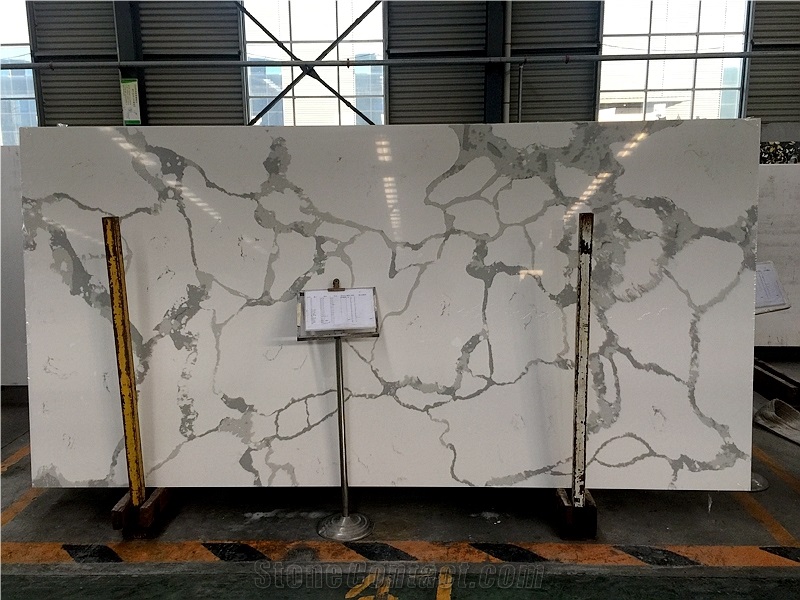 Volakas Cantera Quartz Engineered Calacatta Slabs