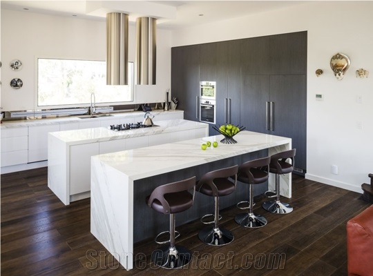 Zodiaq Corian Calacatta Natura Quartz Countertops