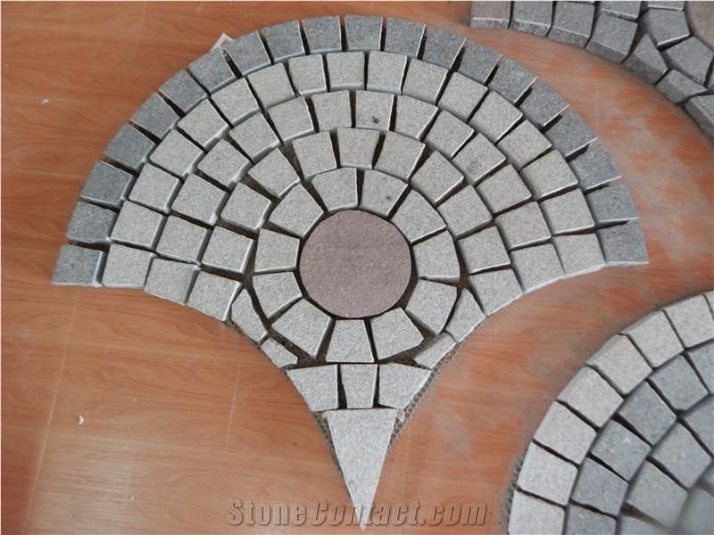 Porphyry Cobblestone Mesh Driveway Walkway