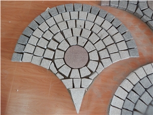 Porphyry Cobblestone Mesh Driveway Walkway