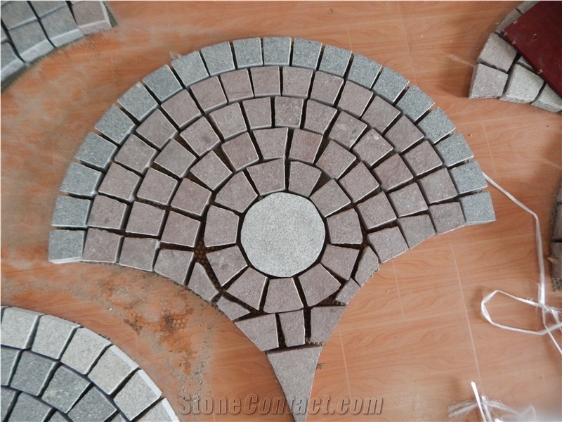 Porphyry Cobblestone Mesh Driveway Walkway