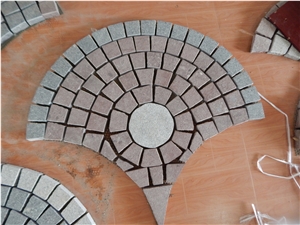 Porphyry Cobblestone Mesh Driveway Walkway