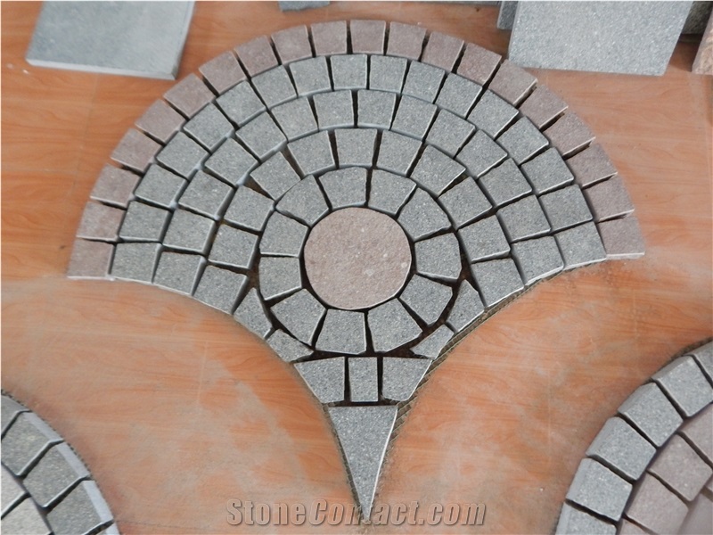 Porphyry Cobblestone Mesh Driveway Walkway