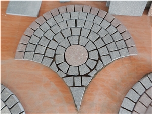 Porphyry Cobblestone Mesh Driveway Walkway