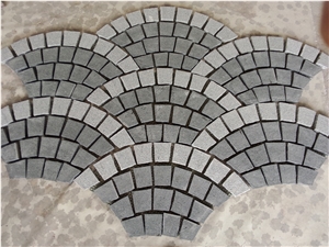 Porphyry Green Porfido Cubes, Pavers, Split,Flamed