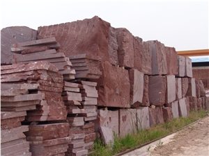 Porphyry Red, Dayang Red Porphyry Rosa Porfido Blocks from Quarry