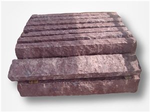Porphyry Red, Dayang Red Porphyry Rosa Porfido Kerbstone Pineappled Saw Curbs