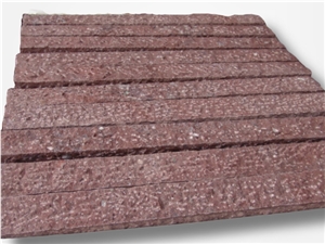 Porphyry Red, Dayang Red Porphyry Rosa Porfido Kerbstone Pineappled Saw Curbs