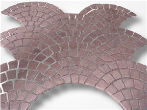 Porphyry Red Pavers, Rosa Porfido Cubes, Dayang Red Porphyry Split Cobbles